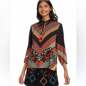 Desigual Boho Coastal Cowgirl Blouse Pakaian Jadi Juanita Size M